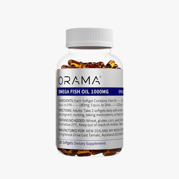ORAMA OMEGA FISH OIL 1000MG 180 Softegels